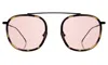 Illesteva Mykonos Ace Sunglasses In Matte Tortoise/matte Black / Dusty Pink Flat See Through