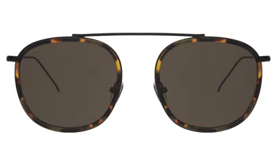 Illesteva Mykonos Ace Sunglasses In Matte Tortoise/matte Black / Grey Flat