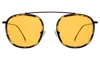 Illesteva Mykonos Ace Sunglasses In Matte Tortoise/matte Black / Honey Flat See Through