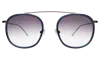 Illesteva Mykonos Ace Sunglasses In Navy/gunmetal / Grey Flat Gradient