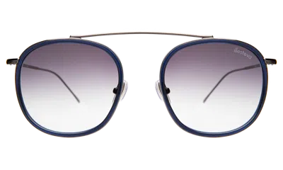 Illesteva Mykonos Ace Sunglasses In Navy/gunmetal / Grey Flat Gradient
