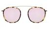 Illesteva Mykonos Ace Sunglasses In Tortoise/gold / Bright Rose Flat Mirror