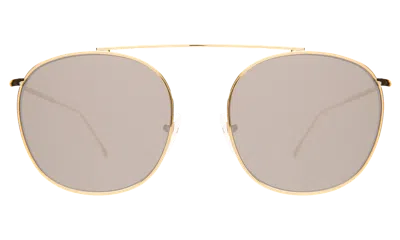Illesteva Mykonos Ii Sunglasses In Gold / Silver Flat Mirror
