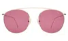 Illesteva Mykonos Ii Sunglasses In Rose Gold / Plum Flat See Through