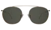 Illesteva Mykonos Ii Sunglasses In Silver / Olive Flat