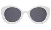 Illesteva Nadine Sunglasses In White / Grey
