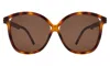 Illesteva Nancy 57 Sunglasses In Havana / Brown