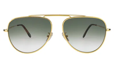 Illesteva Naxos 58 Sunglasses In Gold / Olive Flat Gradient