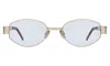 Illesteva Nesso Sunglasses In Gold / Light Blue See Through