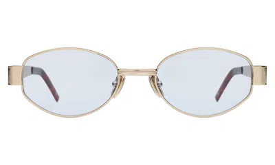 Illesteva Nesso Sunglasses In Gold / Light Blue See Through
