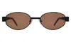 Illesteva Nesso Sunglasses In Matte Black / Brown