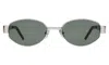 Illesteva Nesso Sunglasses In Silver / Olive
