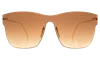 Illesteva Newbury Mask Sunglasses In Gold Gradient / Gold Gradient