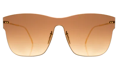 Illesteva Newbury Mask Sunglasses In Gold Gradient / Gold Gradient