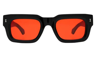 Illesteva Nick Kyrgios X  2 Sunglasses In Black / Red Flat See Through