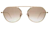 Illesteva Nicosia 57 Sunglasses In Gold / Taupe Flat Gradient