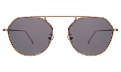 Illesteva Nicosia Sunglasses In Silver / Olive Flat