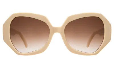 Illesteva Oma Sunglasses In Nude/orange / Brown Gradient