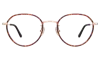 Illesteva Oxford 52 Optical In Red Tortoise/rose Gold / Optical