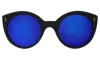 Illesteva Palm Beach Sunglasses In Black / Violet Mirror