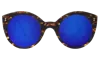Illesteva Palm Beach Sunglasses In Tortoise Stripes / Violet Mirror