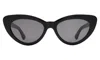 Illesteva Pamela Sunglasses In Black / Grey Flat