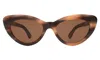 Illesteva Pamela Sunglasses In Hazelnut / Brown Flat