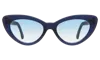 Illesteva Pamela Sunglasses In Navy / Ocean Flat Gradient See Through
