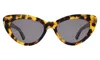 Illesteva Pamela Sunglasses In Tortoise / Grey Flat
