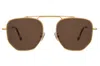 Illesteva Patmos 58 Sunglasses In Gold / Brown Flat