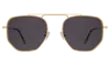 Illesteva Patmos Sunglasses In Gold / Grey Flat