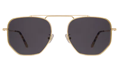 Illesteva Patmos Sunglasses In Gold / Grey Flat