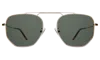 Illesteva Patmos Sunglasses In Silver / Olive Flat