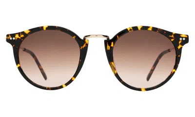 Illesteva Portofino Sunglasses In Flame / Brown Gradient