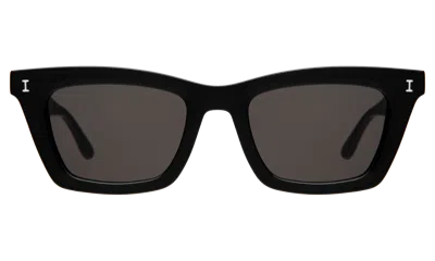 Illesteva Portugal Sunglasses In Black / Grey Flat