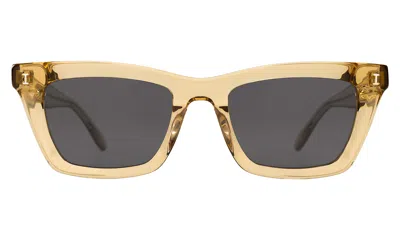 Illesteva Portugal Sunglasses In Citrine / Grey Flat