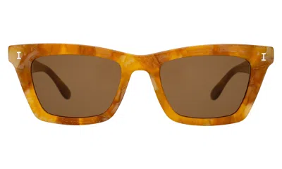 Illesteva Portugal Sunglasses In Topaz / Brown Flat