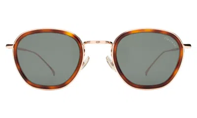 Illesteva Prince Tate Sunglasses In Havana/rose Gold / Grey Flat