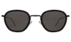 Illesteva Prince Tate Sunglasses In Matte Black / Grey Flat
