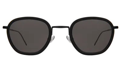 Illesteva Prince Tate Sunglasses In Matte Black / Grey Flat