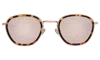 Illesteva Prince Tate Sunglasses In Tortoise/rose Gold / Bright Rose Flat Mirror