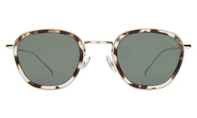 Illesteva Prince Tate Sunglasses In White Tortoise/gold / Grey Flat
