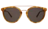 Illesteva Puglia Sunglasses In Amber/rose Gold / Grey Flat