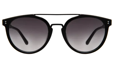 Illesteva Puglia Sunglasses In Black / Grey Flat Gradient