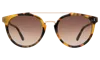 Illesteva Puglia Sunglasses In Tortoise/rose Gold / Brown Flat Gradient