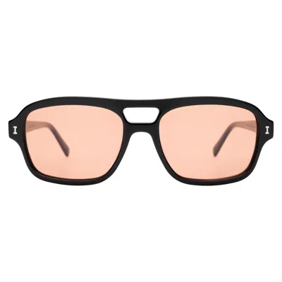 Illesteva Queens Sunglasses In Black / Sunset Flat