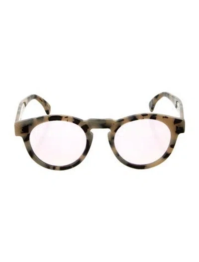 Pre-owned Illesteva Round Eyeglasses In Brown