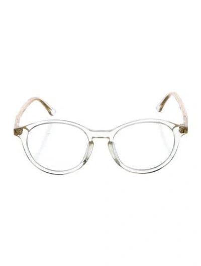 Pre-owned Illesteva Round Eyeglasses In Clear/gold