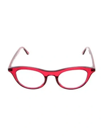 Pre-owned Illesteva Round Eyeglasses In Red