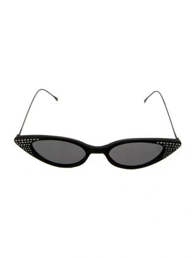 Pre-owned Illesteva Round Gradient Sunglasses In Black